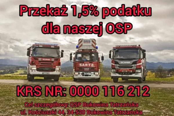 Dziecięca Drużyna Pożarnicza w Bukowinie Tatrzańskiej – zaproszenie na zbiórkę
