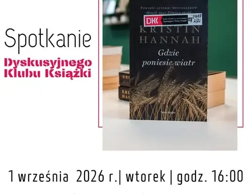 Dyskusyjny Klub Książki w Zakopanem: spotkanie wokół powieści Kristin Hannah