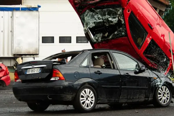 Kolizja na zakopiance w Białym Dunajcu – mitsubishi zderzyło się z BMW