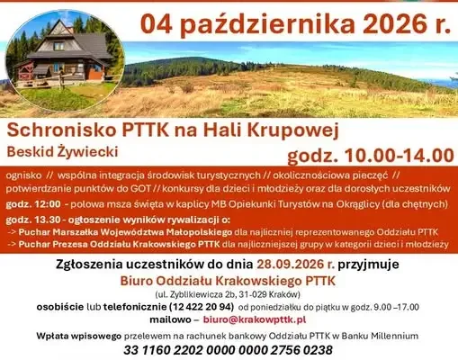 PTTK Zakopane zaprasza na wycieczkę na Halę Krupową w ramach 71. Zlotu Turystów Górskich