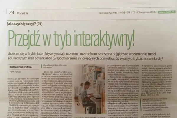 Model ICAP – dlaczego warto przejść w tryb interaktywny? Polecamy artykuł w Głosie Nauczycielskim