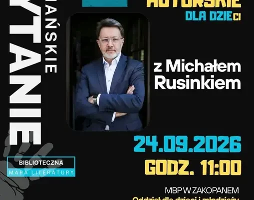 Michał Rusinek spotka się z dziećmi w zakopiańskiej bibliotece