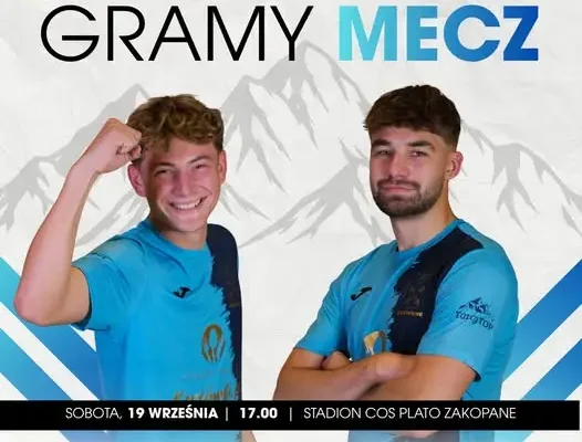 KS Zakopane podejmuje Czarnych Czarny Dunajec. Mecz ligowy w sobotę pod Tatrami