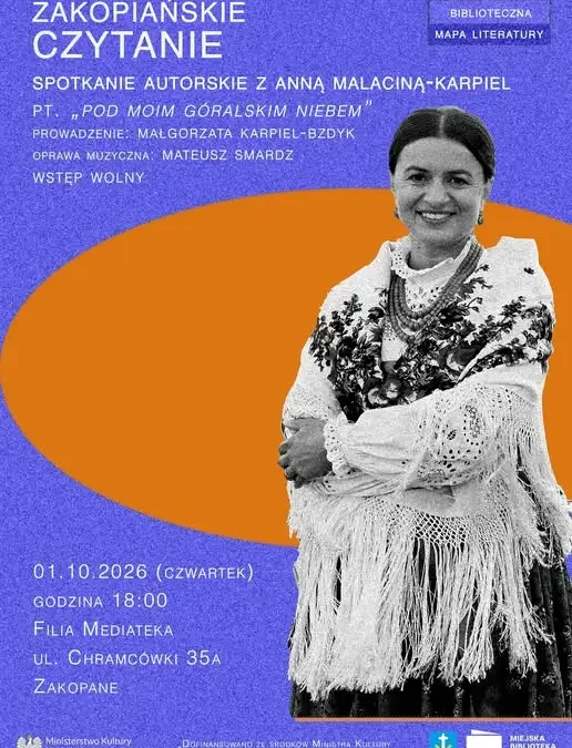 Zakopane: promocja tomiku poezji Anny Malaciny-Karpiel w Mediatece