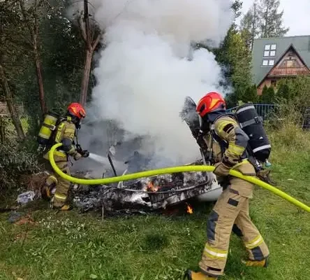 Pożar przyczepy kempingowej w Zakopanem. W środku znaleziono zwęglone ciało