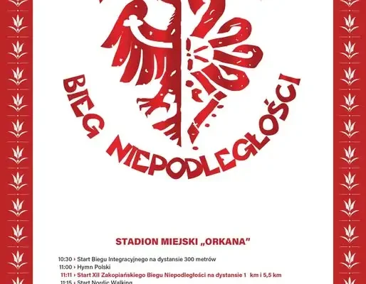 Zakopane: ruszyły zapisy na XIII Zakopiański Bieg Niepodległości