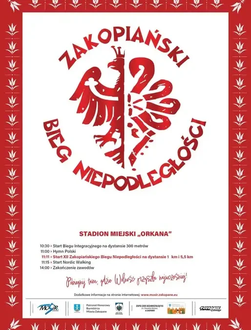 Zakopane: ruszyły zapisy na XIII Zakopiański Bieg Niepodległości