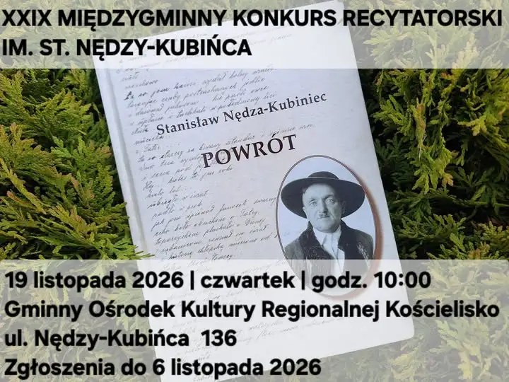 Konkurs recytatorski w Kościelisku – zapisy do 6 listopada
