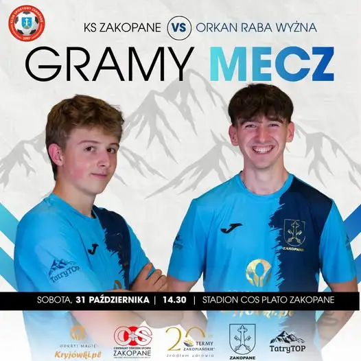 Zakopane żegna rundę jesienną meczem z Orkanem Raba Wyżna